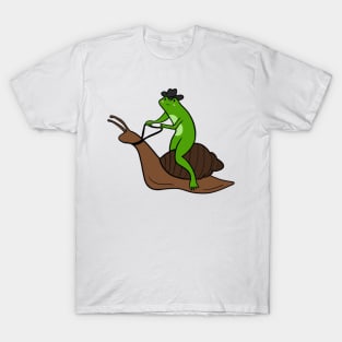 Cowboy Frog and Snail Steed T-Shirt